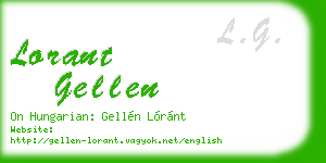 lorant gellen business card